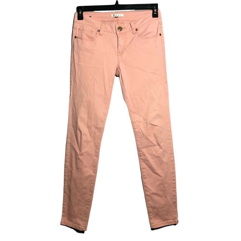 Cabi Skinny Jeans Casual Pants Women Size 2 Pink Orange Stretchy Biker Moto Rock